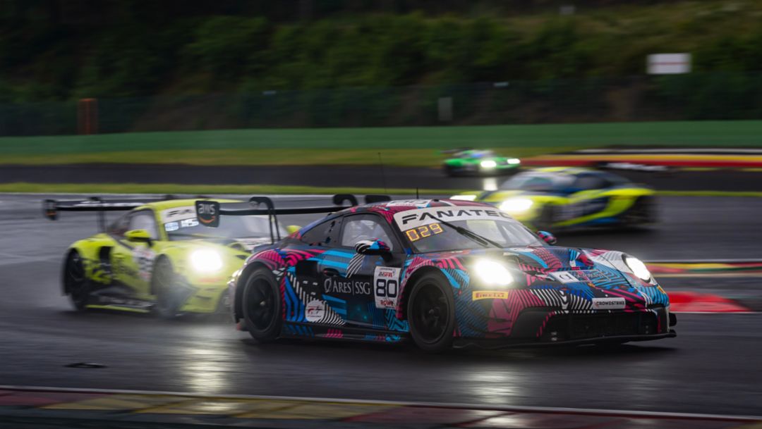 Lionspeed X Herberth (#80), Antares Au (HK), Alessio Picariello (B), Martin Rump (EST), Alexander Fach (CH), Porsche 911 GT3 R,  24 Hours of Spa-Francorchamps, Spa, Belgium, 2024, Porsche AG