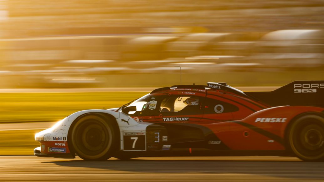 Porsche 963, Porsche Penske Motorsport (n&ordm; 7), Julien Andlauer (FRA), Felipe Nasr (BRA), Laurin Heinrich (ALE), 24 Horas de Daytona, campeonato IMSA, 2026, Porsche AG