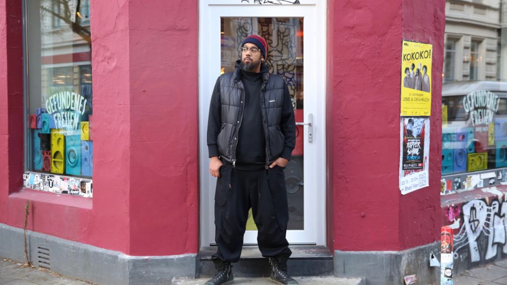 Samy Deluxe, rapper, Hamburg, 2018, Porsche AG