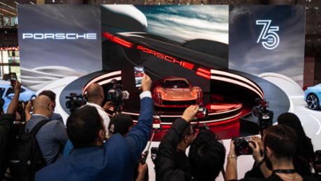 Porsche celebrates 75 years of innovation at the Geneva International Motor Show in Qatar