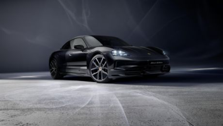 Sporty, elegant looks and increased standard equipment: The 2026 Taycan Black Edition sedans