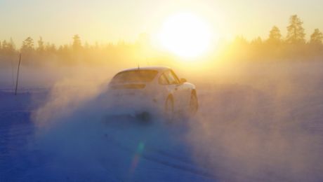 Aprender a derrapar sobre hielo con un 911