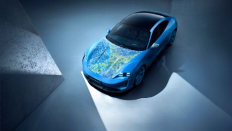 Artist Ding Yi individualises Taycan Turbo S with his own artwork