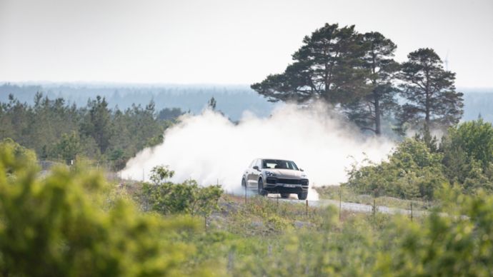 Cayenne Turbo S E-Hybrid, circuito de Gotland, 2019, Porsche AG