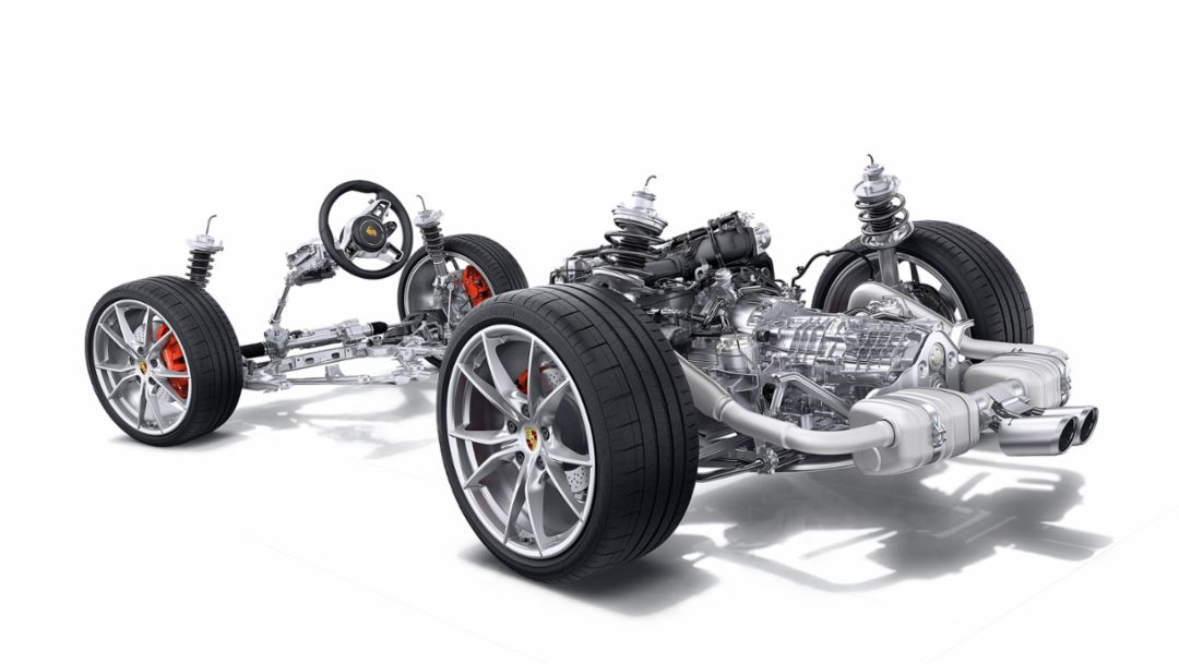 Porsche 718 Boxster, technical graphic