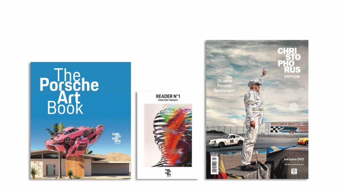 The Porsche Art Book, Reader No.1 – Food for Thought, Christophorus Edition, l-r, 2018, Porsche AG
