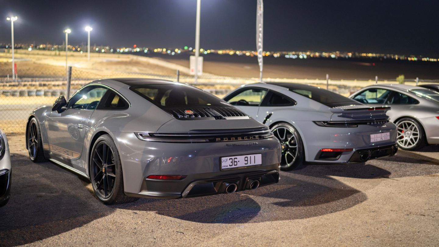 911 Carrera 4 GTS (992.2), 911 Turbo S (992.1) (l-r), Porsche Club Jordan, Track Day, Amman, Jordan, 2025, Porsche Middle East