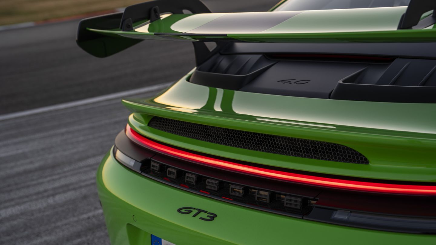 911 GT3 with Weissach Package in Paint to Sample Greenyellow