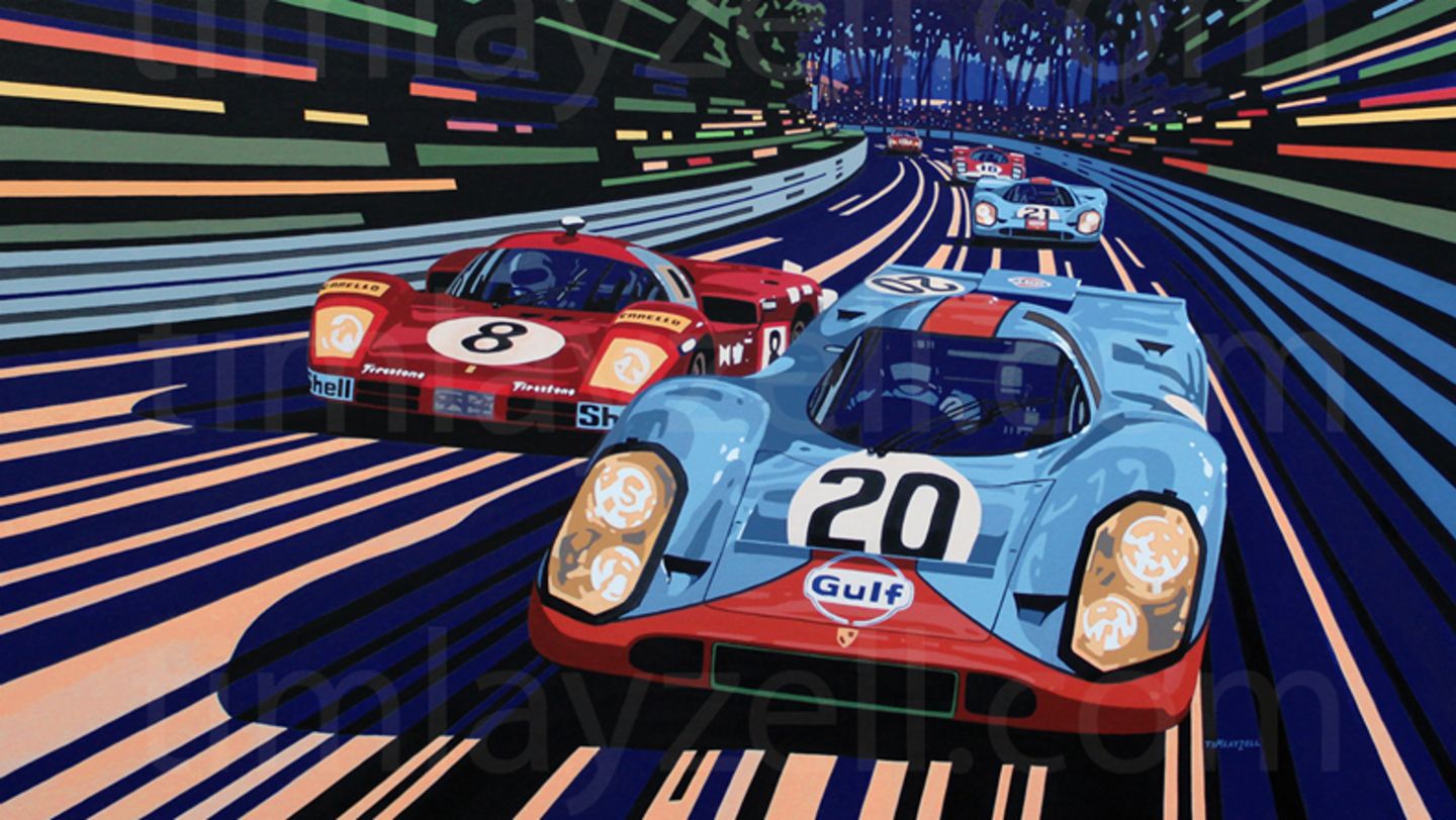 Kunstwerk von Tim Layzell, 2020, Porsche AG