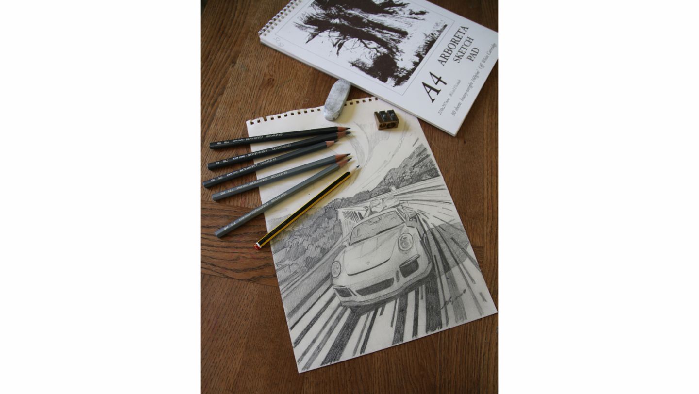 Kunstwerk von Tim Layzell, 2020, Porsche AG