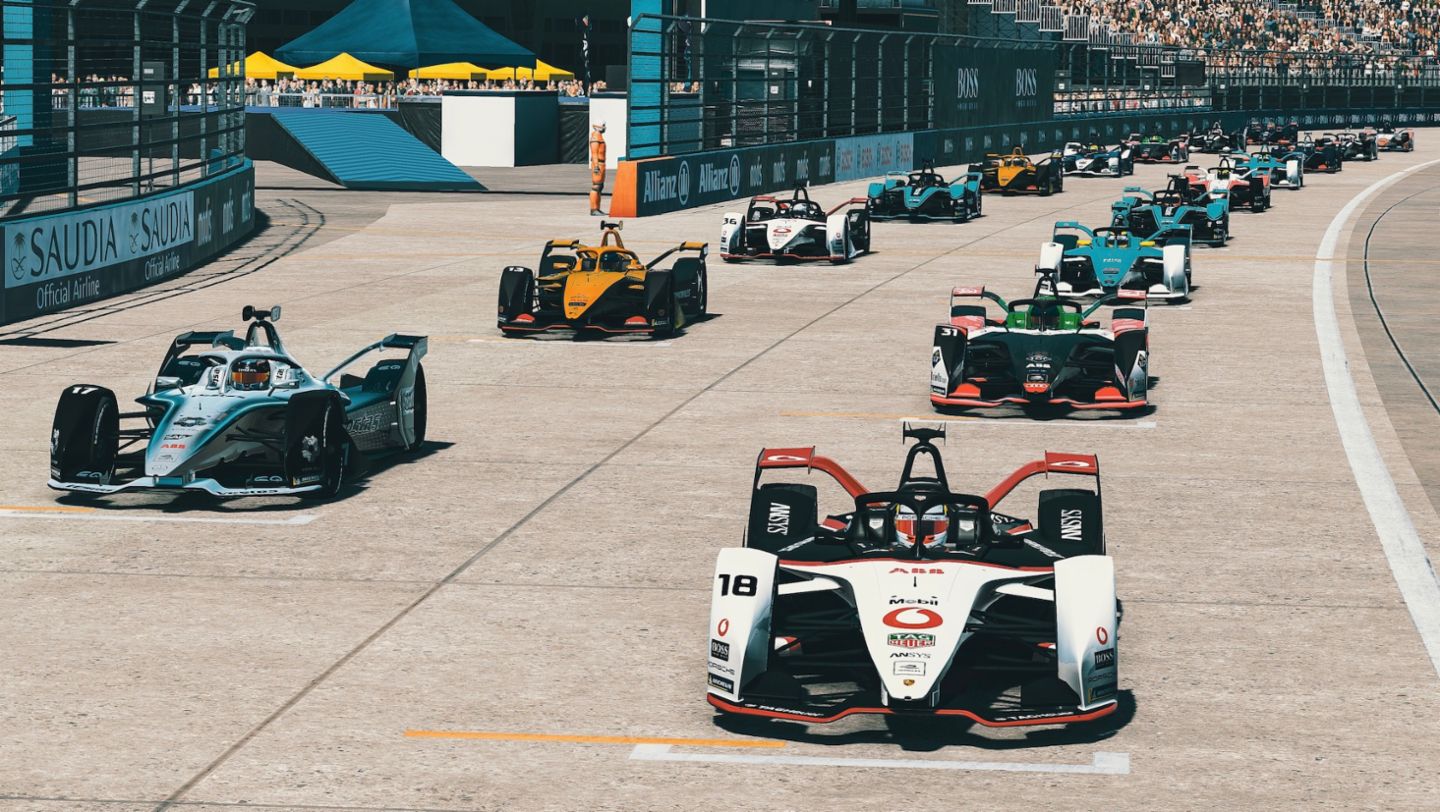 99X Electric, ABB FIA Formel-E-Meisterschaft, Race at Home Challenge, 8. Lauf, Berlin, 2020, Porsche AG