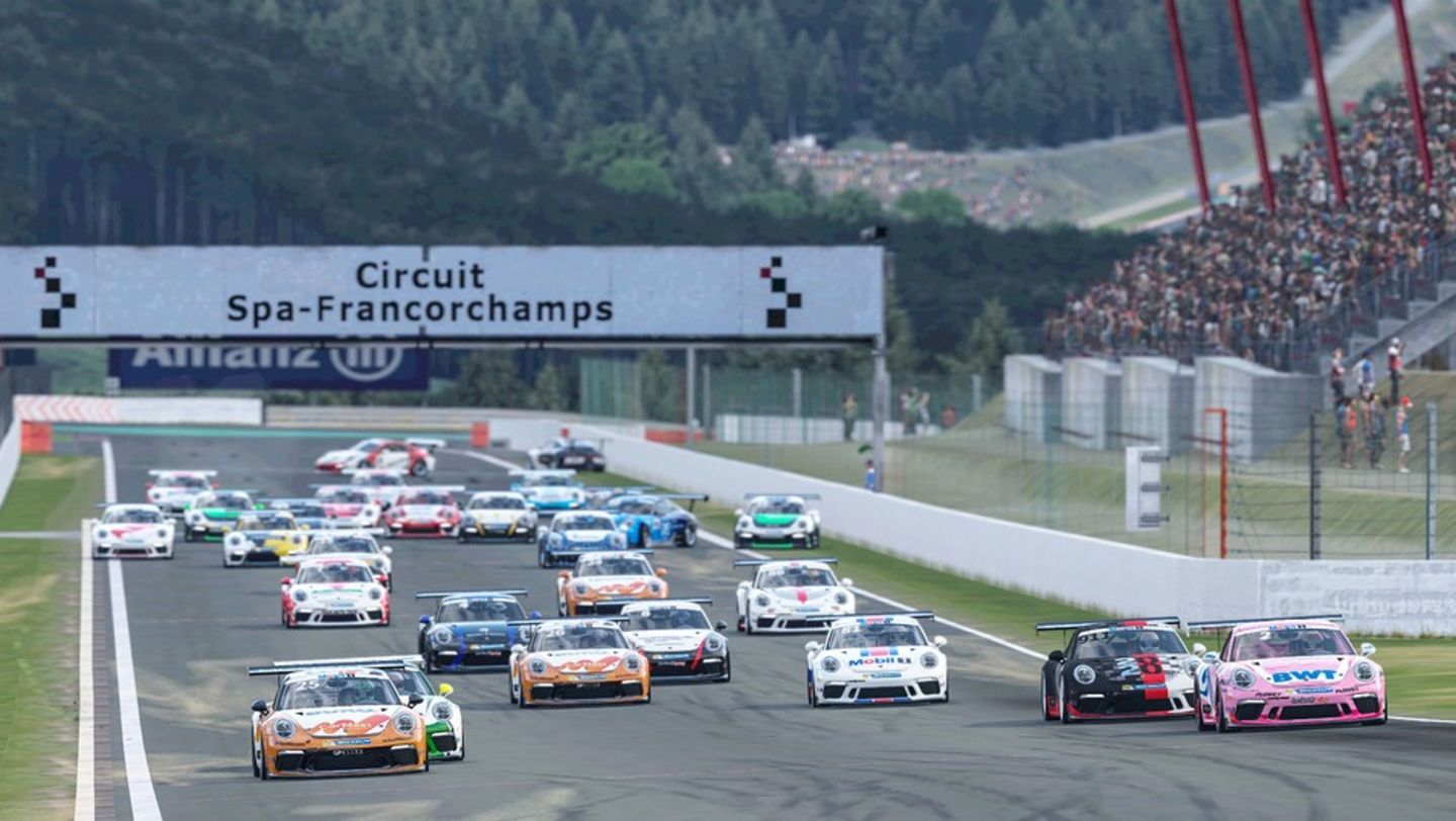 Porsche 911 GT3 Cup, Porsche Mobil 1 Supercup Virtual Edition, Rennen 5, Spa-Francorchamps, 2020, Porsche AG