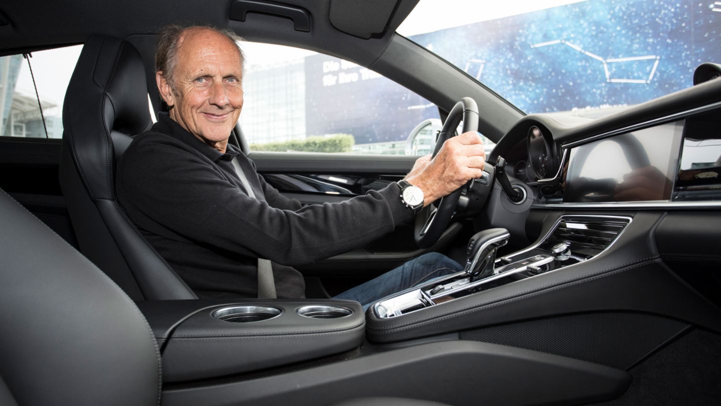 Hans-Joachim Stuck, Rennfahrerlegende, Panamera, Tegernsee, 2016, Porsche AG