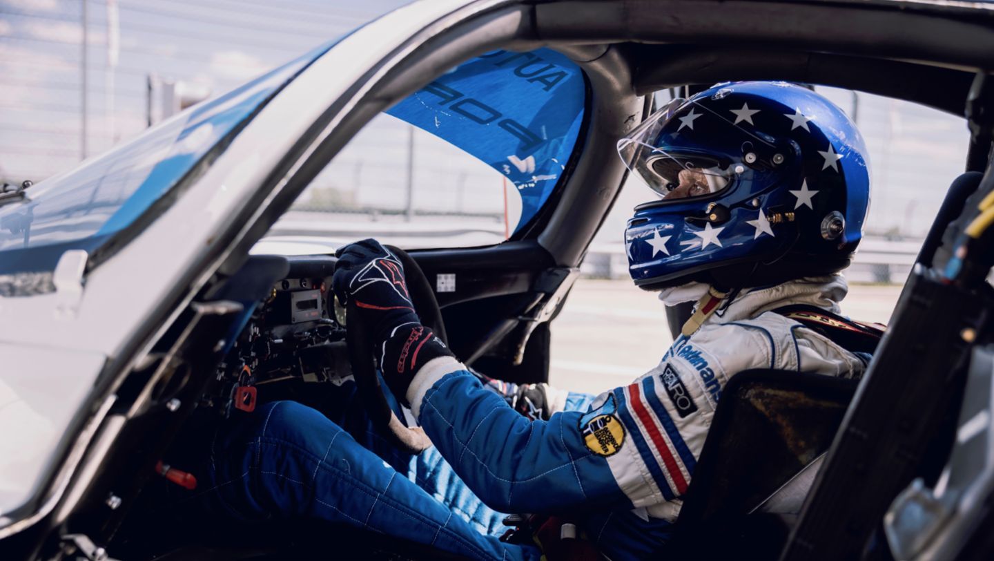 Racing driver legend Hans-Joachim Stuck, 2022, Porsche AG