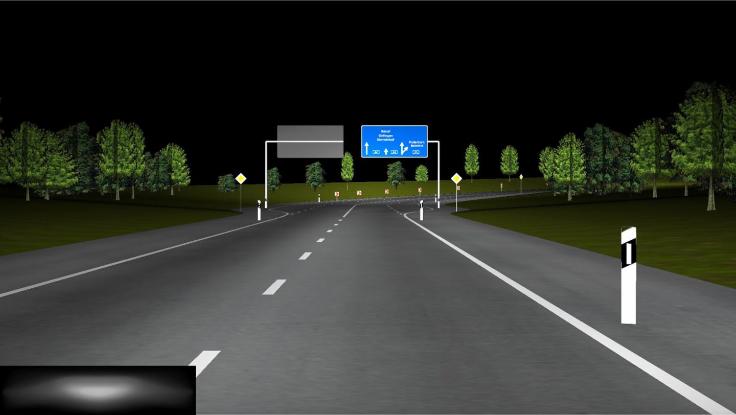 High beam with additional high beam, 2022, Porsche AG