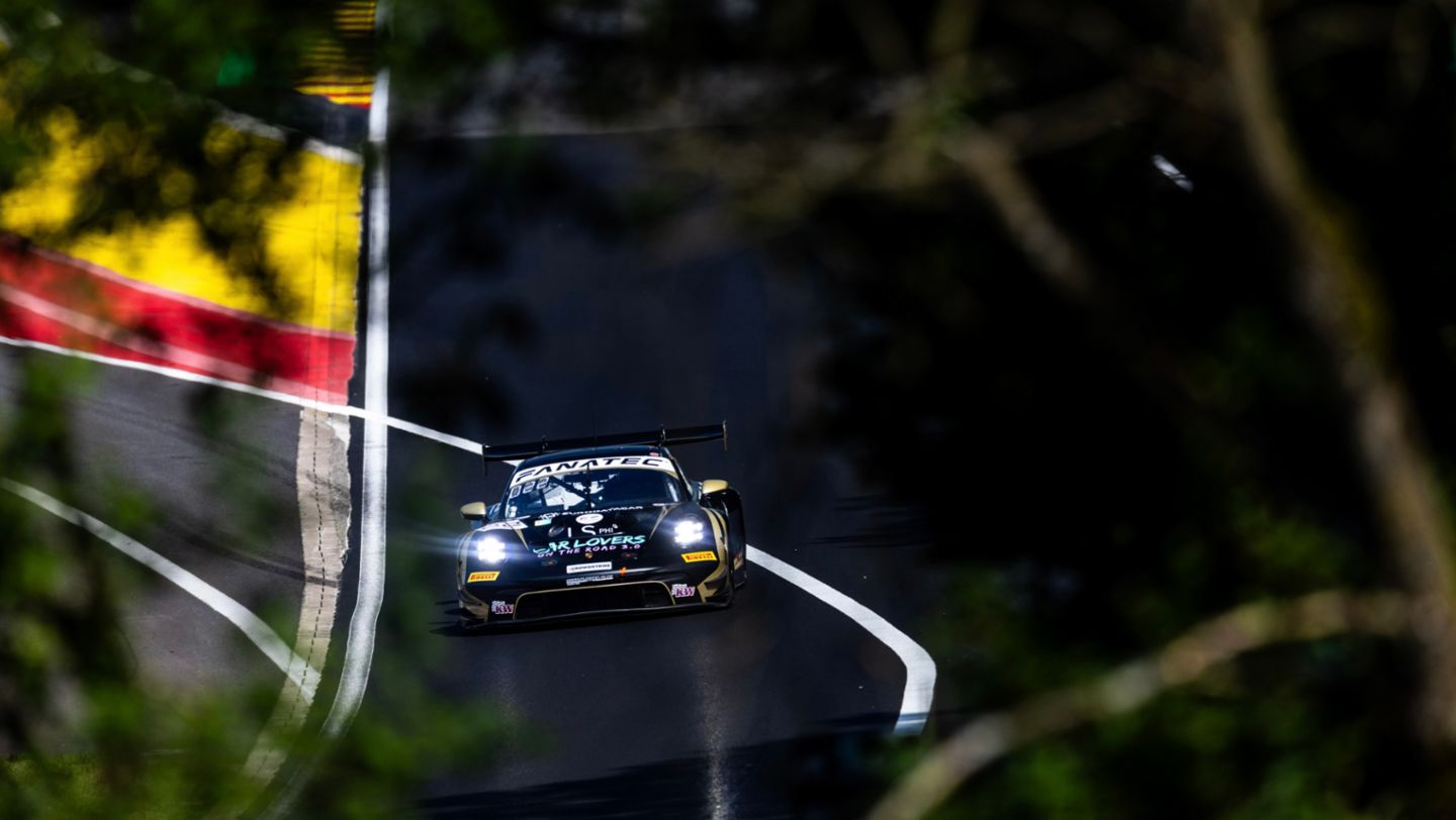 Porsche 911 GT3 R, Schumacher CLRT (#22), Dorian Boccolacci (F), Ayhancan Güven (TR), Laurin Heinrich (D), 24h Spa-Francorchamps, Superpole, Belgium, 2024, Porsche AG