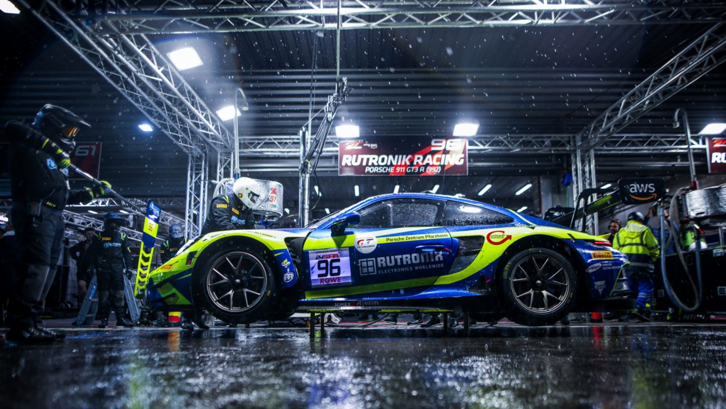 Rutronik Racing (#96), Patric Niederhauser (CH), Sven Müller (D), Julien Andlauer (F), Porsche 911 GT3 R, 24 Hours of Spa-Francorchamps, Spa, Belgium, 2024, Porsche AG