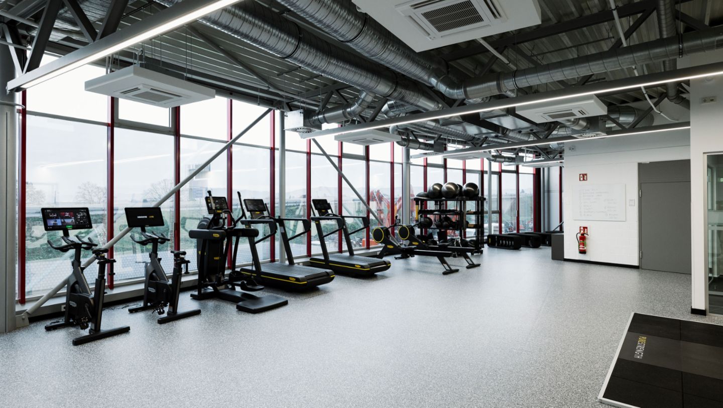 Porsche Penske Motorsport, Base in Mannheim, Gym, 2024, Porsche AG