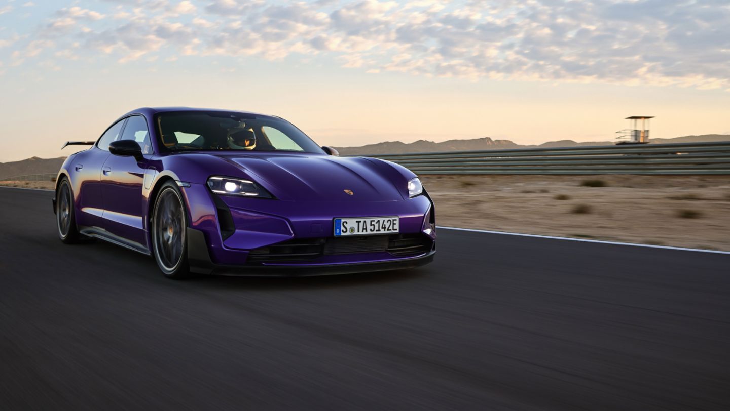 Taycan Turbo GT with Weissach package, Almeria, Spain, 2024, Porsche AG