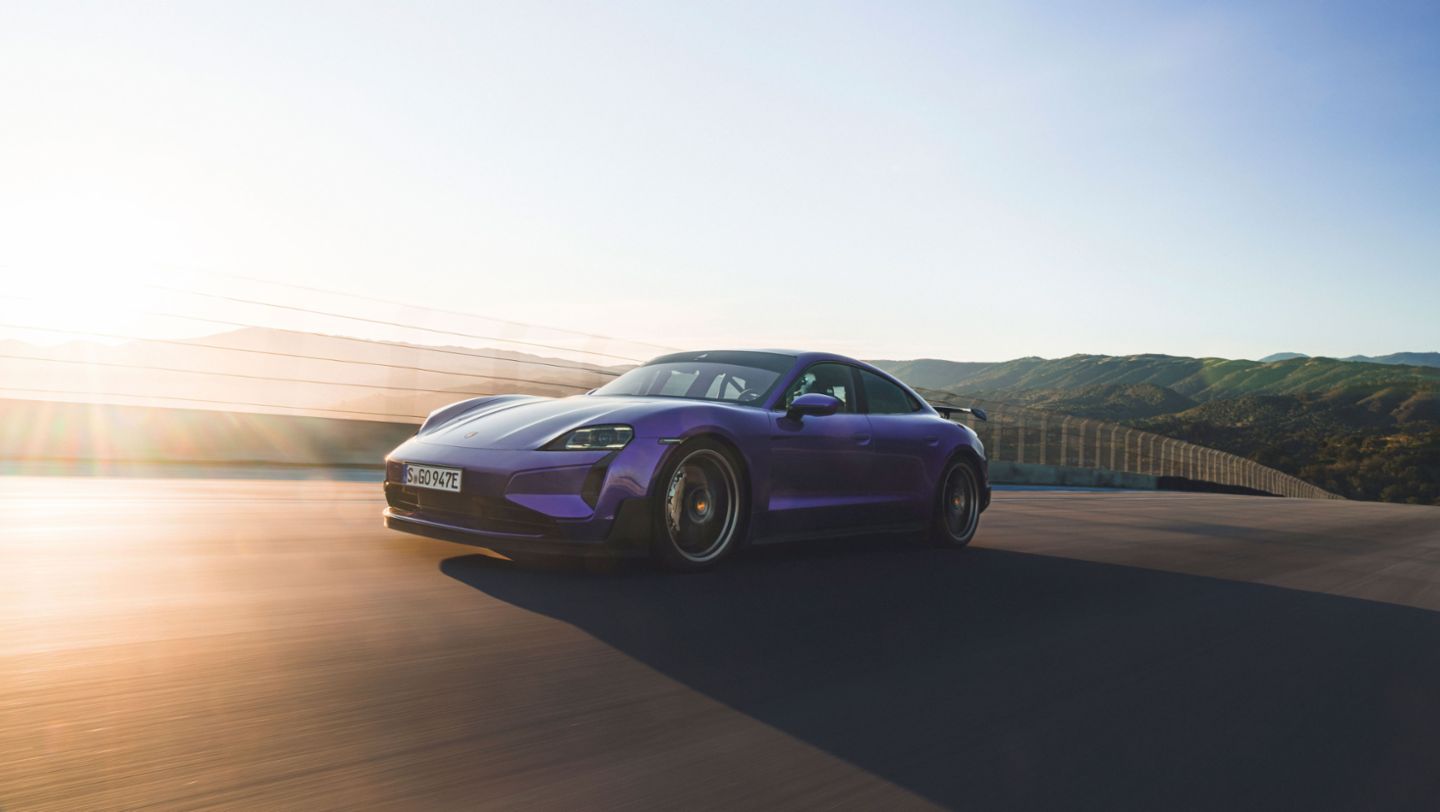 Taycan Turbo GT with Weissach package, Almeria, Spain, 2024, Porsche AG