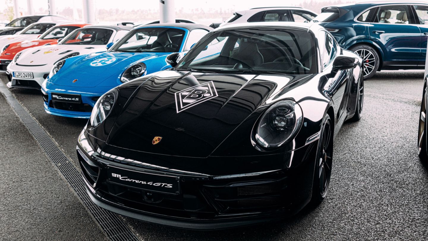 911 Carrera 4 GTS, 911 Carrera 4S Cabriolet, 718 Spyder RS, 911 GT3 (r-l), Porsche Turbo Award, Porsche Experience Center, Hockenheim, 2024, Porsche AG