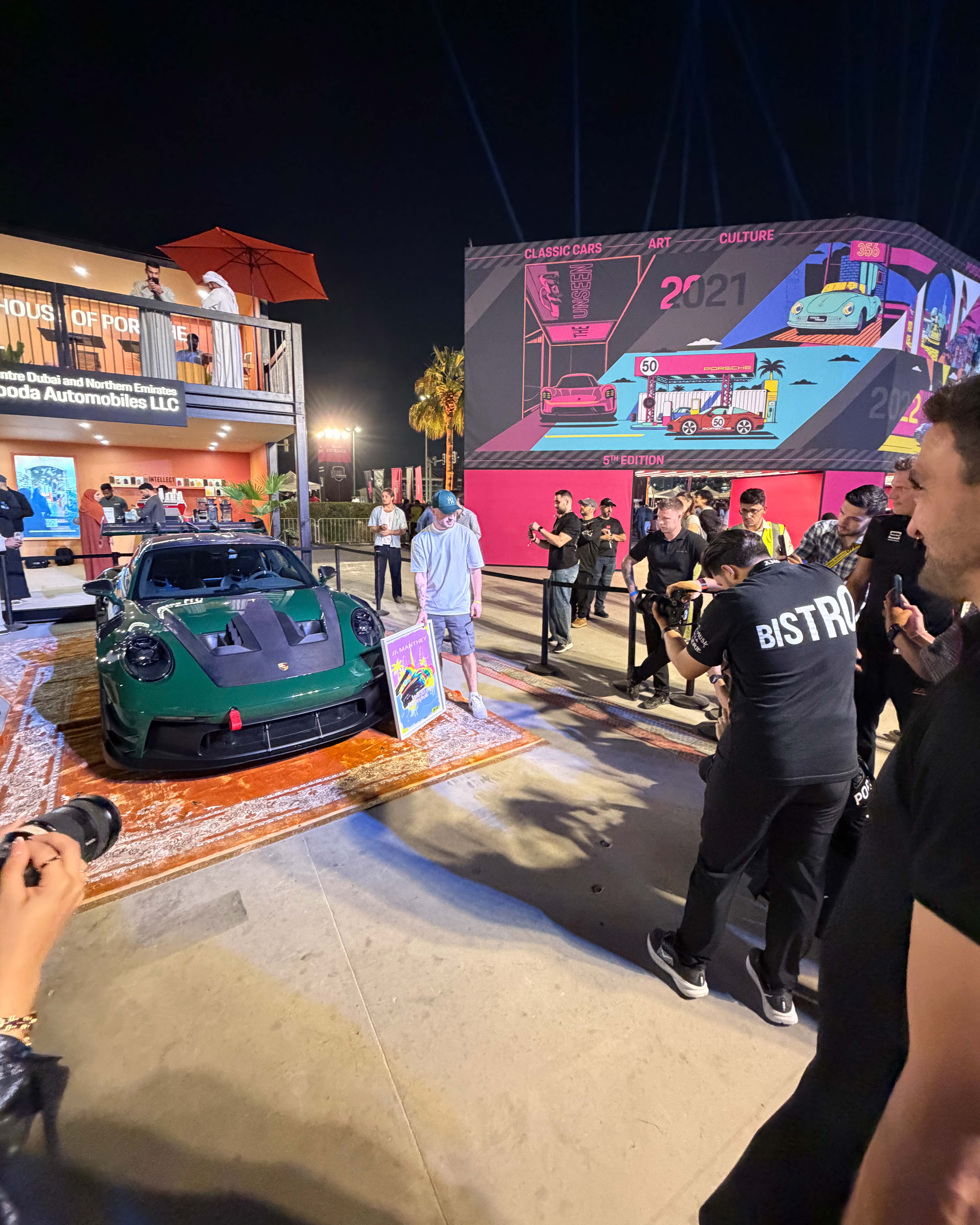 Tobias “Toskill” Schoberth, German pop artist, Icons of Porsche, Dubai, 2025, Porsche AG